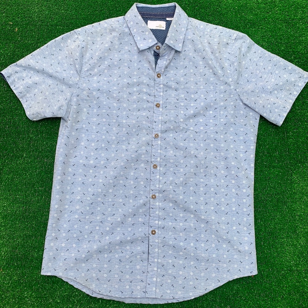 Anchors and Boa Button Up Shirt (READ DESCRIPTION)